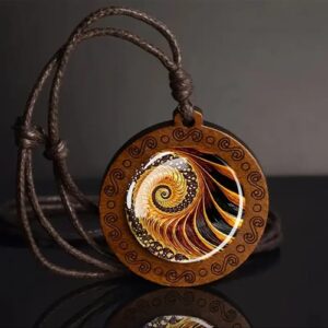 Sri Lanka Mandala Ahşap Kolye